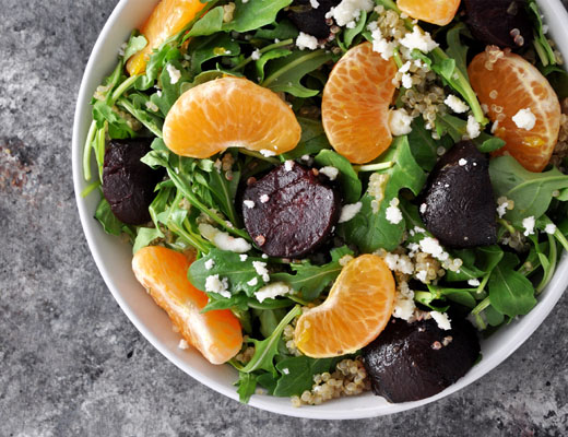 Pixie Tangerine and Baby Red Beet Salad with Citrus Vinaigrette