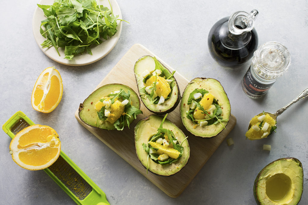 Citrus Salad Stuffed Avocado Cups | An easy, healthy appetizer or light lunch.