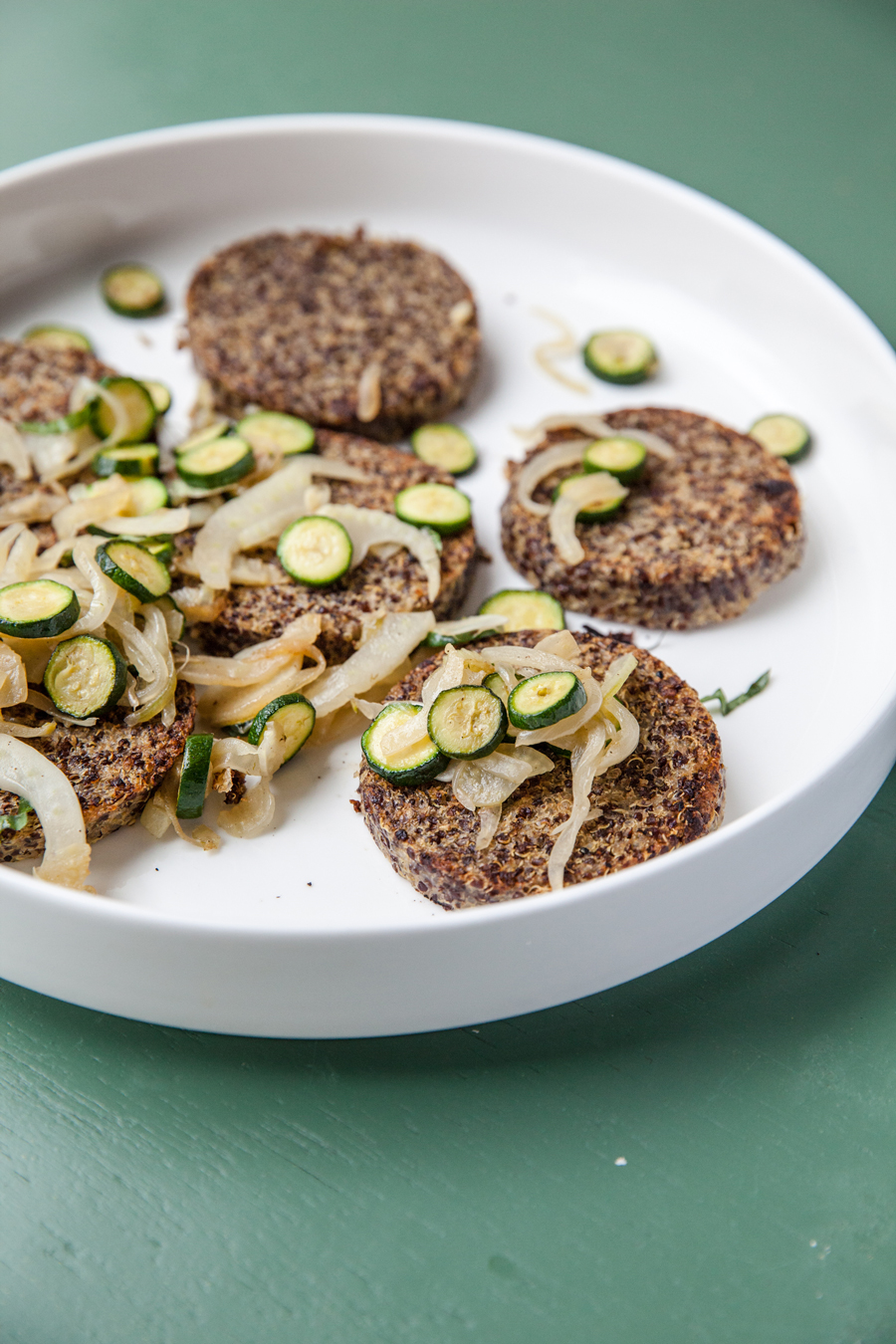 Quick Quinoa-with-Sautéed-Fennel,-Onions-and-Baby-Zucchini