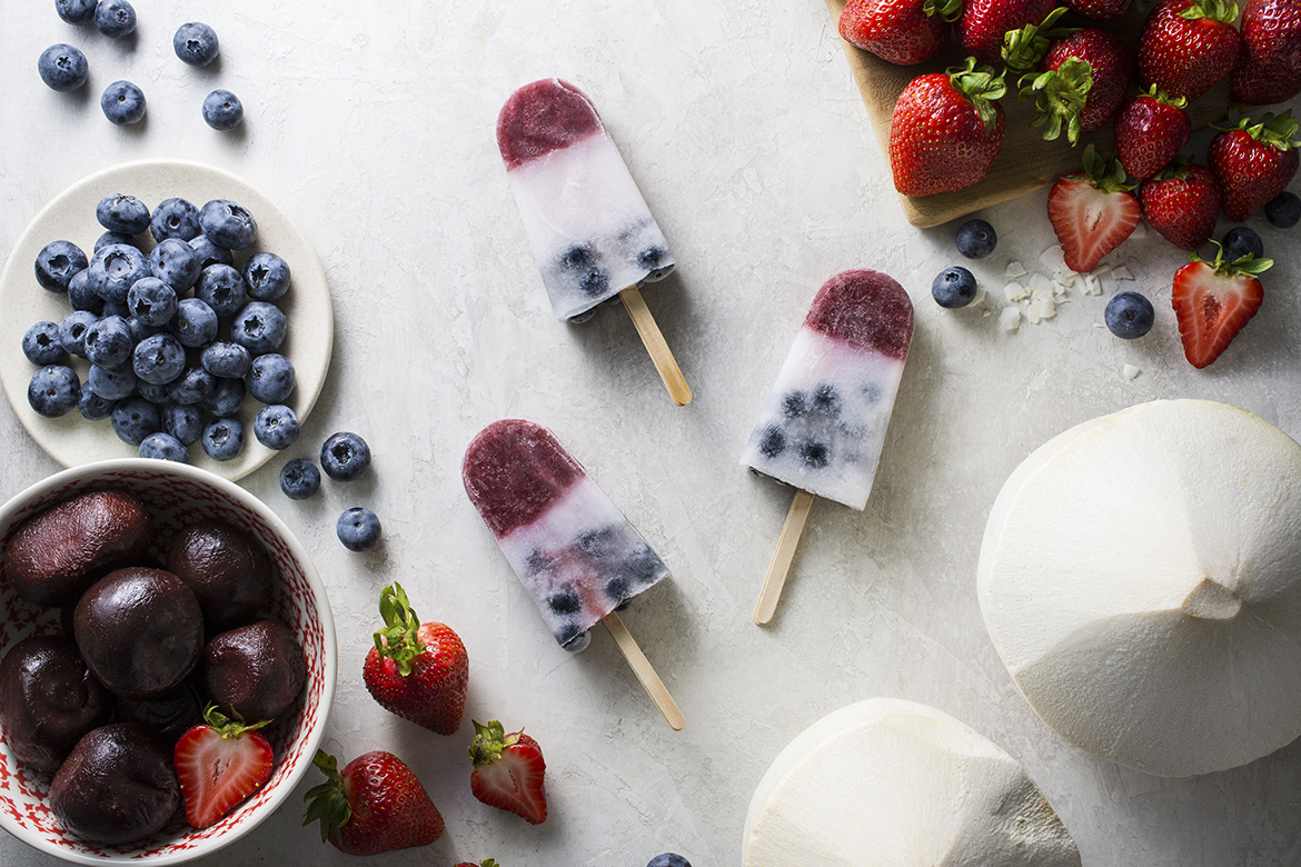 Red, White and Blue Popsicles l red white and blue berry beet popsicles