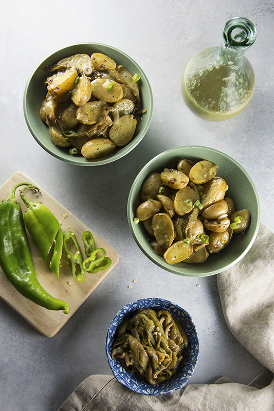 The Ultimate Potato Recipe Roundup l baby dutch yellow potatoes with roasted hatch chile vinaigrette