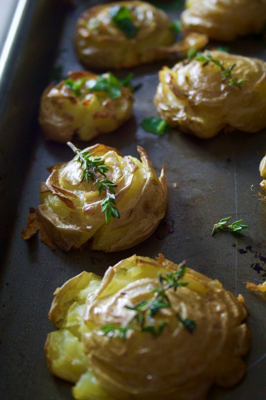 The Ultimate Potato Recipe Roundup l crispy baby potatoes with herb butter