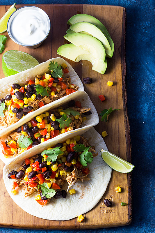 20 Healthy Tailgating Recipes that Score l bbq chicken and black bean tacos