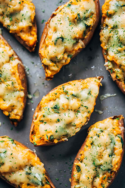 20 Healthy Tailgating Recipes with Score l healthy sweet potato skins
