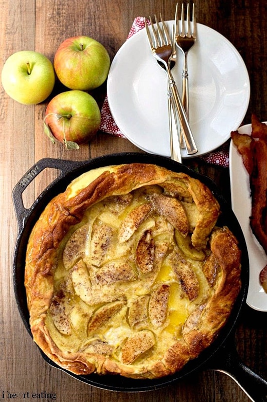 20+ Amazing Apple Recipes for Fall l caramel apple german pancakes 