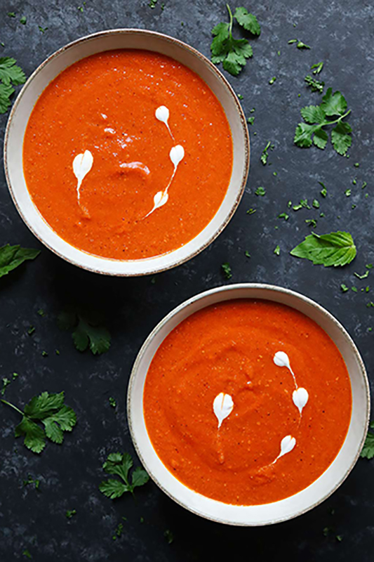 25 delicious ways to spice up National Pepper Month l roasted red pepper soup