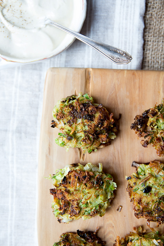 Healthy Thanksgiving Sides Recipe Roundup l brussels sprouts latkes