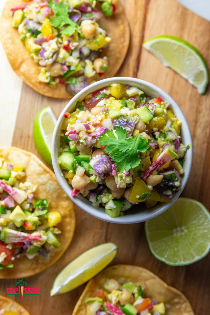 plated meatless ceviche