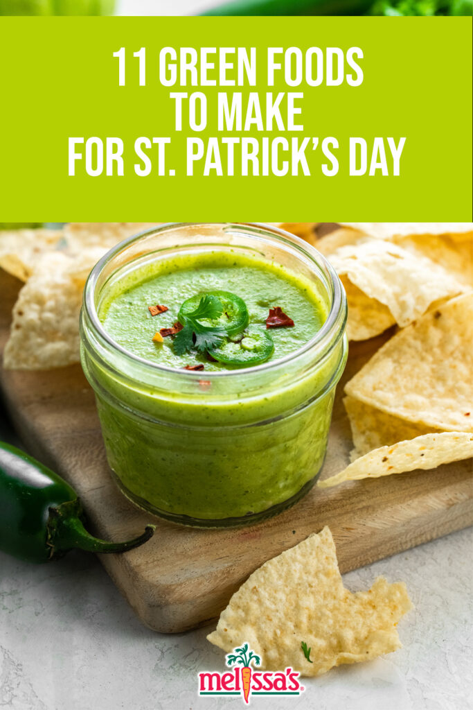 st. patrick's day, green foods, green food recipe, tomatillo salsa