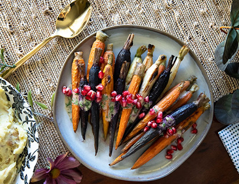carrots, roasted carrots, side dish, easter recipe, plant based