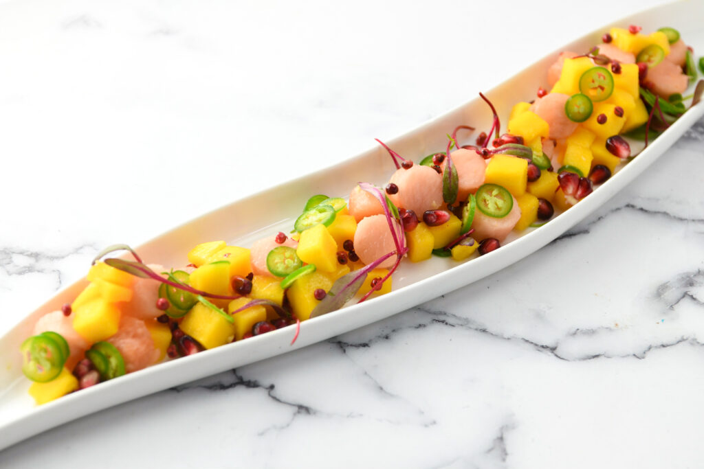 pink pineapple ceviche